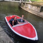 Chelsey & Raleigh out on the boat.
