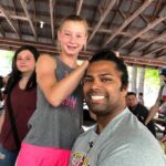 Mailyn, Jason, & Angelina taking a break from lunch.